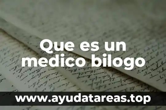 Que es el examen medico prenupcial 3 Que es un medico bilogo