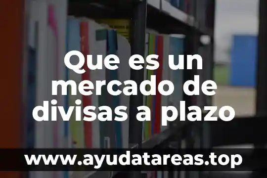Que es un mercado de divisas a plazo