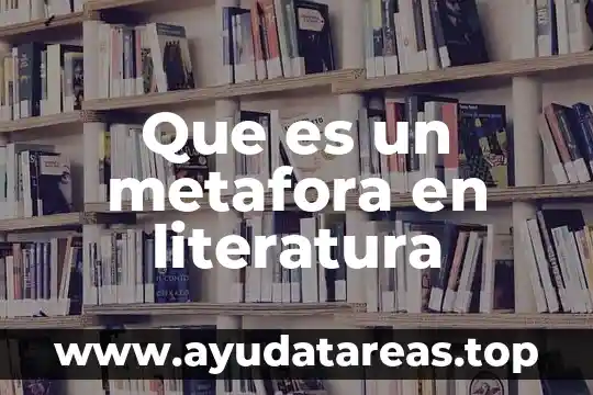 Que es epoca literaria en literatura 8 Que es un metafora en literatura