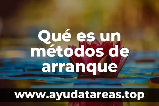 Qué es un métodos de arranque