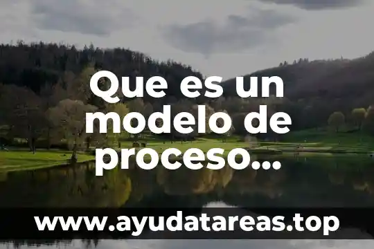 Que es un modelo de proceso productivo