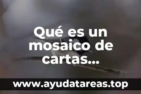 Qué es un mosaico de cartas geológicas