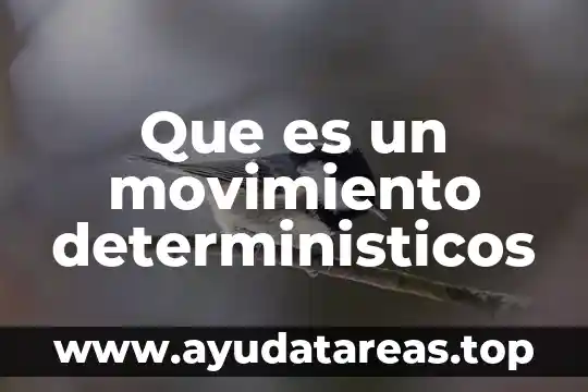 Que es el movimiento perpetuo del agua 3 Que es un movimiento deterministicos