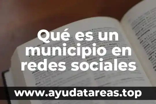 Qué es un municipio en redes sociales