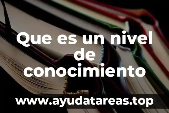 Para que es importancia conocer los tipos de conocimiento 3 Que es un nivel de conocimiento