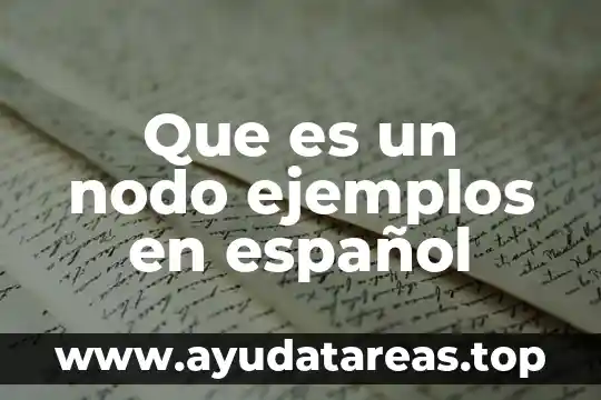 Que es un nodo ejemplos en español