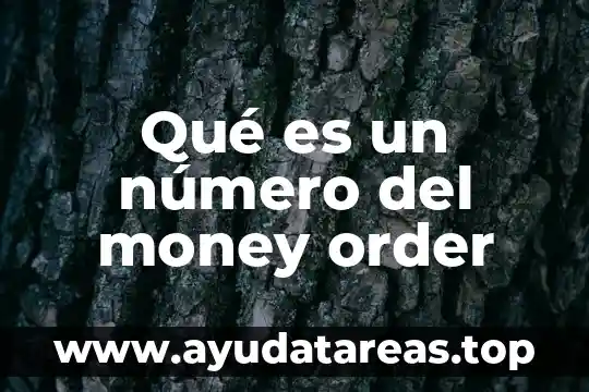 Que es el numero de adscripción 3 Qué es un número del money order