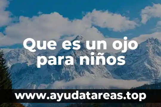 Que es un ojo para niños