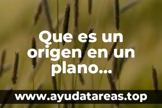 Que es un origen en un plano cartesiano