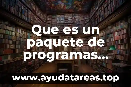 Que es un paquete de programas informativos