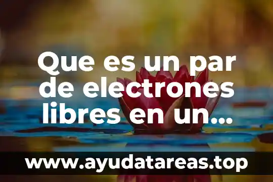 Que es decisiones reproductivas libres y responsables 3 Que es un par de electrones libres en un compuesto