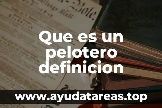 Que es un logotipo definicion 5 Que es un pelotero definicion