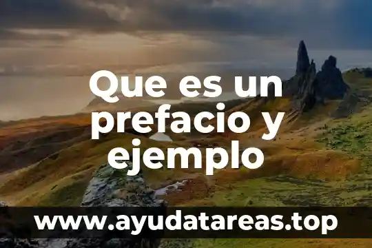 Que es un prefacio y ejemplo
