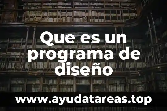 Que es un programa operativo definición 7 Que es un programa de diseño