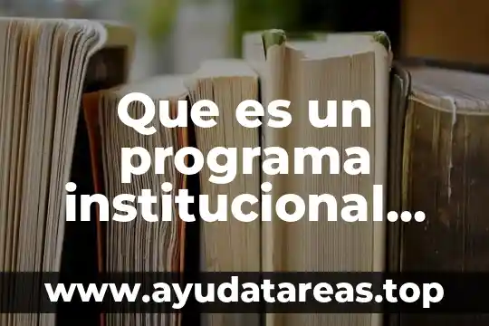Que es un programa institucional yahoo