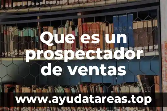Que es un prospectador de ventas