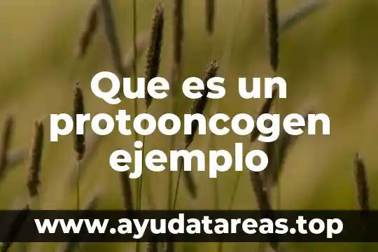 Que es un protooncogen ejemplo