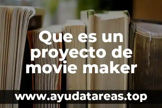 Que es un proyecto sintetico 7 Que es un proyecto de movie maker