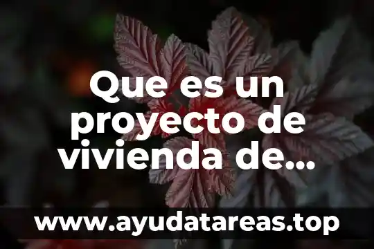 Qué es alcance de un proyecto definición 5 Que es un proyecto de vivienda de interes social