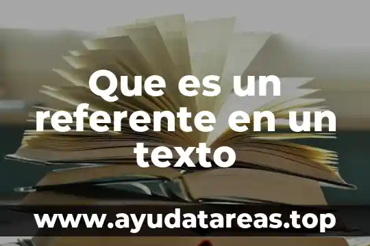 Que es un referente en un texto