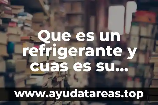 ¿Qué es la OPS y su función? 6 Que es un refrigerante y cuas es su funcion