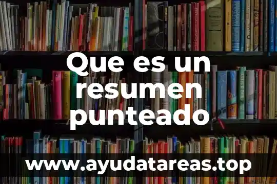Que es resumen y tipos de resumen 6 Que es un resumen punteado