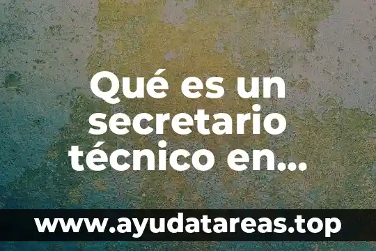 Qué es un secretario técnico en Chapo