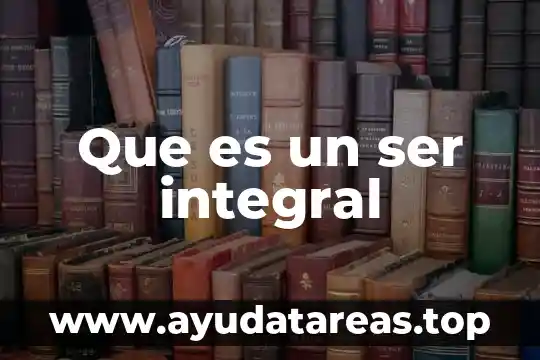 Qué es ser un embajador 5 Que es un ser integral
