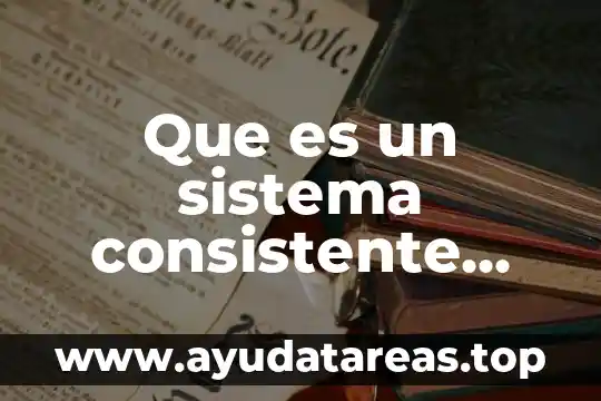 Que es un sistema consistente ejemplo