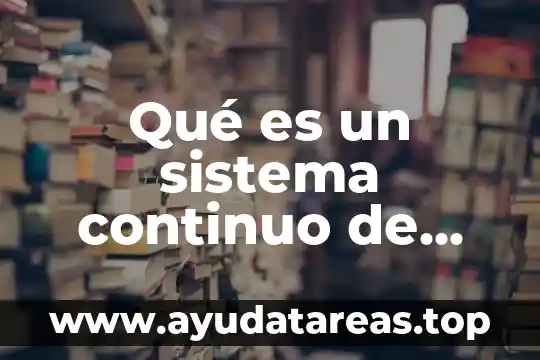 Qué es un sistema continuo de impresión