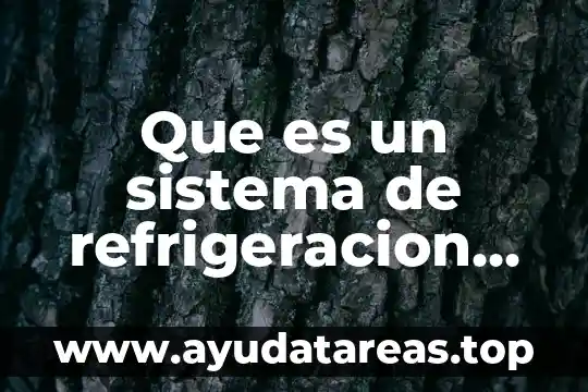 Que es un sistema de refrigeracion por compresion