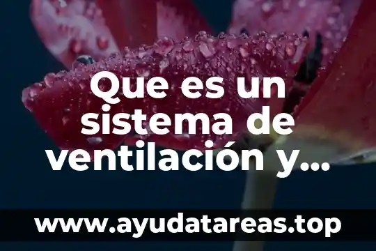 Que es un sistema de ventilación y extracción