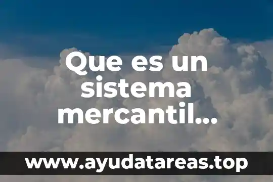 Que es un sistema mercantil simple y caractteristicas