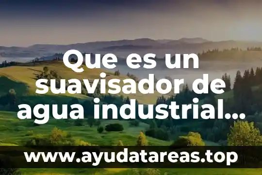 El agua de la superficie que es 6 Que es un suavisador de agua industrial para calderas