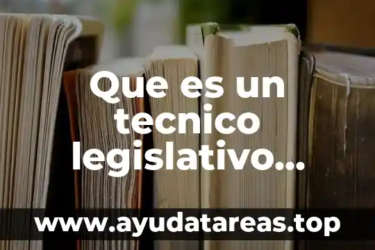 Que es un tecnico legislativo ciudad de mexico