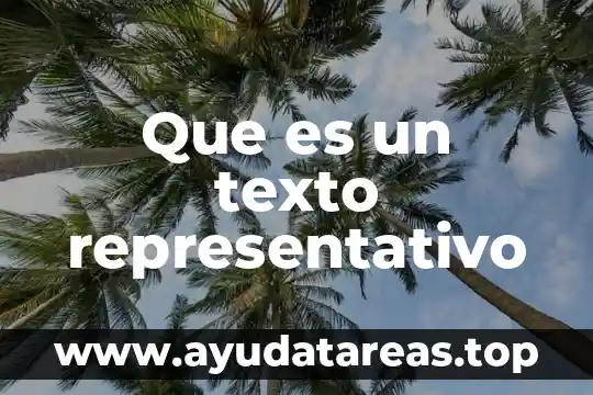 Que es un texto representativo