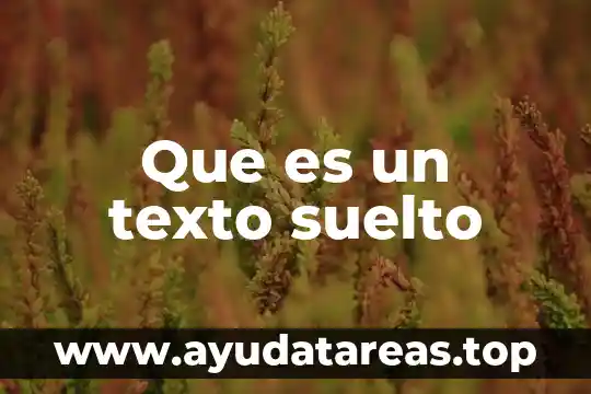 Que es un diagrama de representación con ilustraciones y texto 6 Que es un texto suelto
