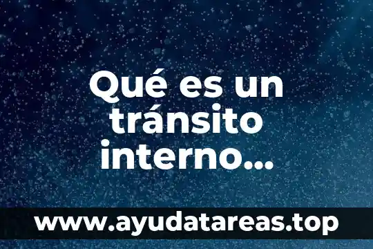 Qué es un tránsito interno marítimo