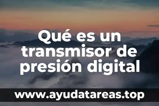 Qué es el número de tarjeta digital 7 Qué es un transmisor de presión digital