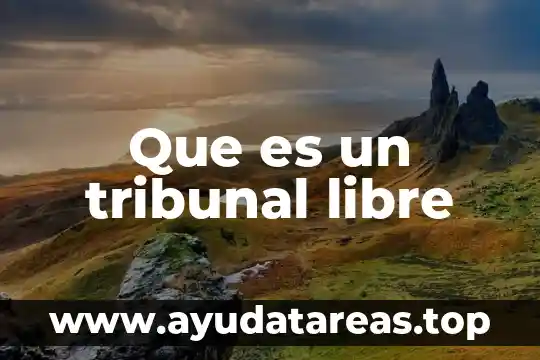 Que es un tribunal libre
