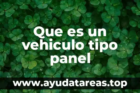 Que es un sistema de reproduccion tipo estrella 7 Que es un vehiculo tipo panel
