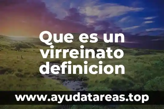 Que es un virreinato definicion