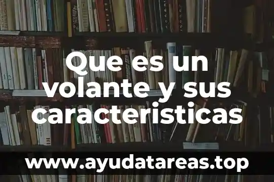 Características y que es el pensamiento 4 Que es un volante y sus caracteristicas