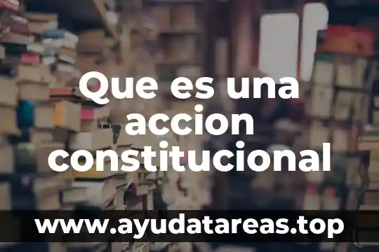 Que es una accion constitucional