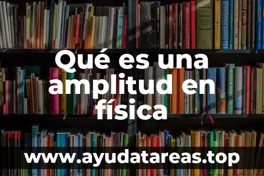 Qué es amplitud del espacio paletofemoral 5 Qué es una amplitud en física