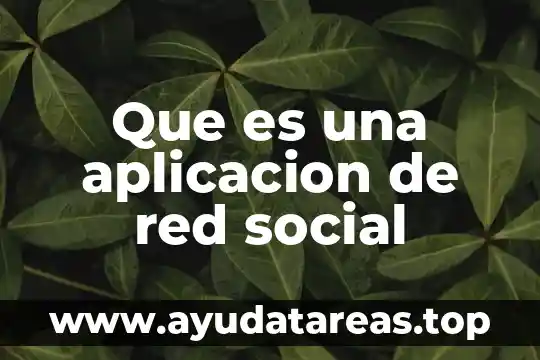 Que es una aplicacion de red social