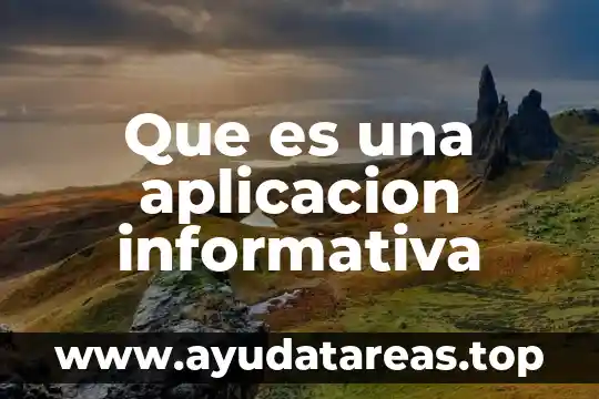 Que es una aplicacion informativa
