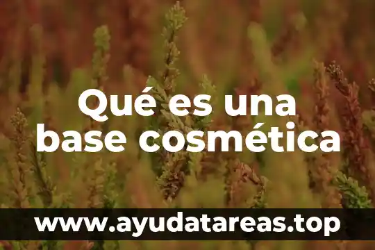 Qué es una base cosmética