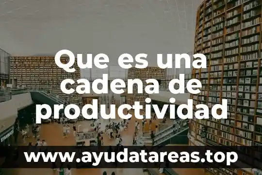 Significado que es una cadena alimenticia 7 Que es una cadena de productividad