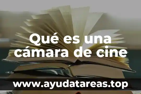Que es una camara web en informatica 8 Qué es una cámara de cine